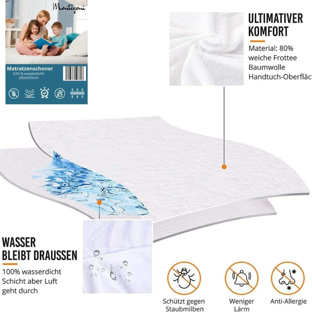 Waterproof Mattress Protector, 180 × 200 cm