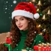 Pom-pom hat, 2 pieces. Premium quality Christmas hat, Santa hat made of soft velvet.
