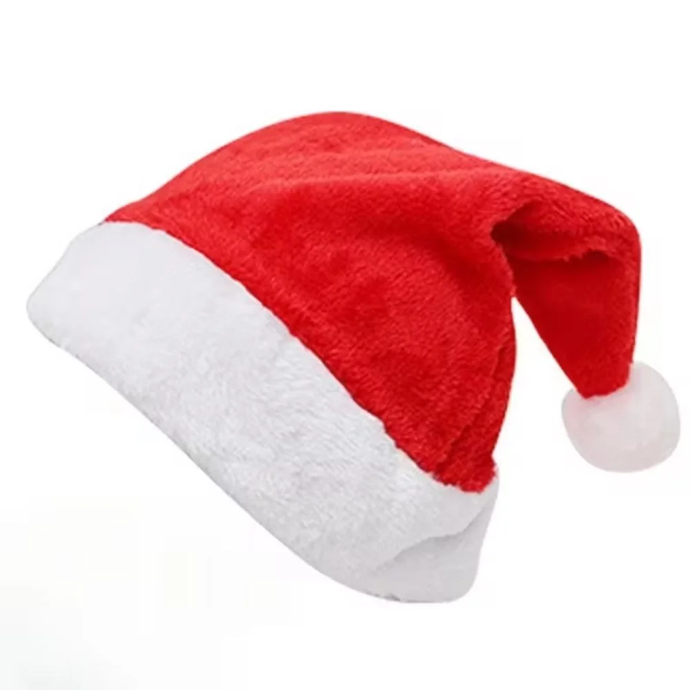Pom-pom hat, 2 pieces. Premium quality Christmas hat, Santa hat made of soft velvet.