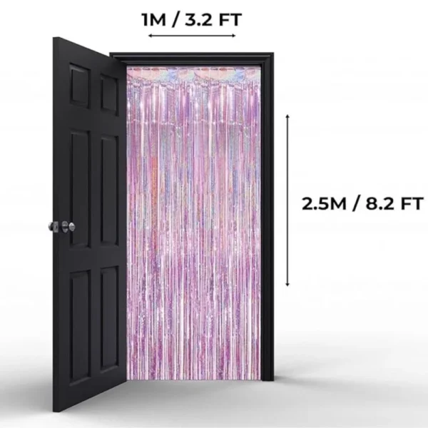 Tinsel Curtain Pink, Set of 2