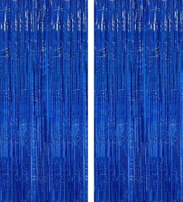 Tinsel Curtain Blue, Set of 2
