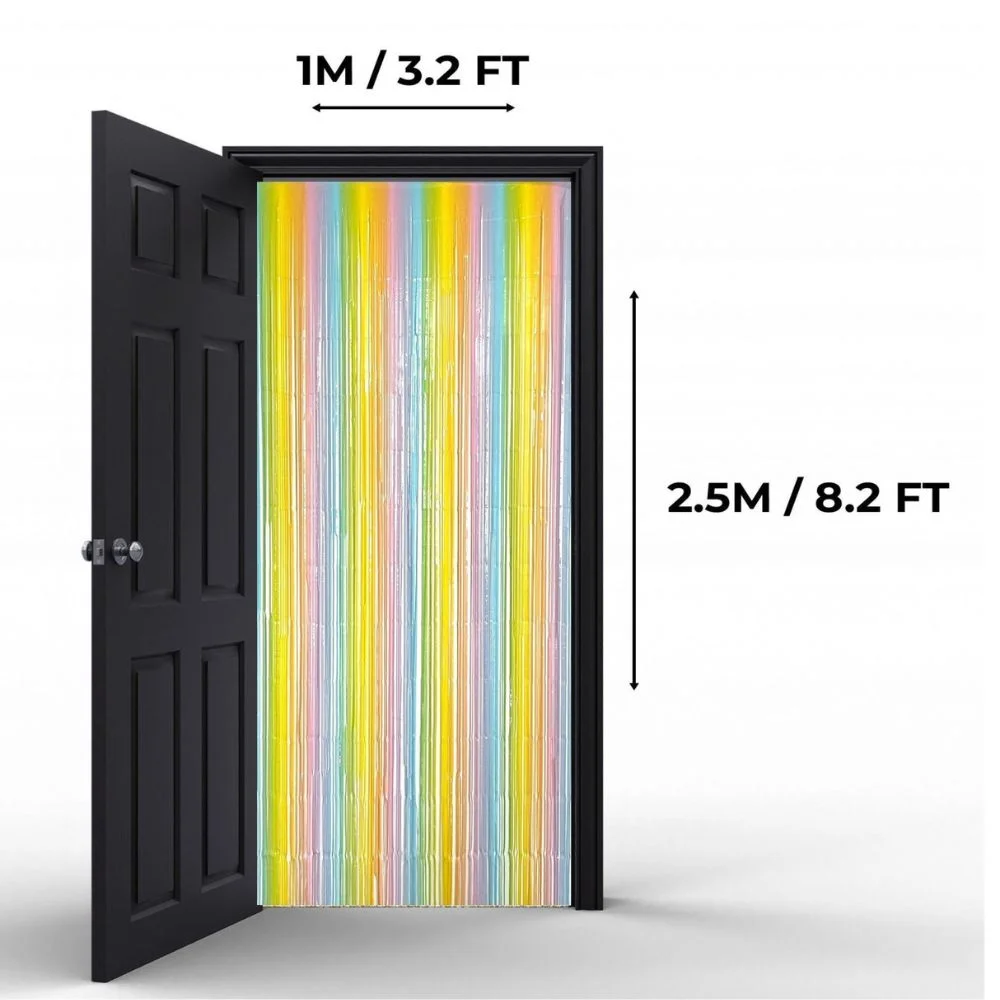 Tinsel Curtain Multicoloured, Set of 2