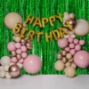Tinsel Curtain Green, Set of 2