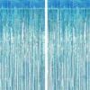 Lametta-Vorhang Hellblau, 2er-Set