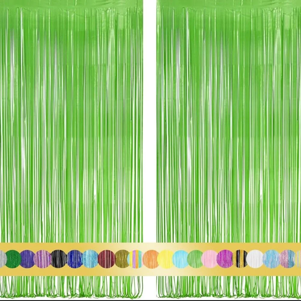 Tinsel Macaron Green, 2 Pieces