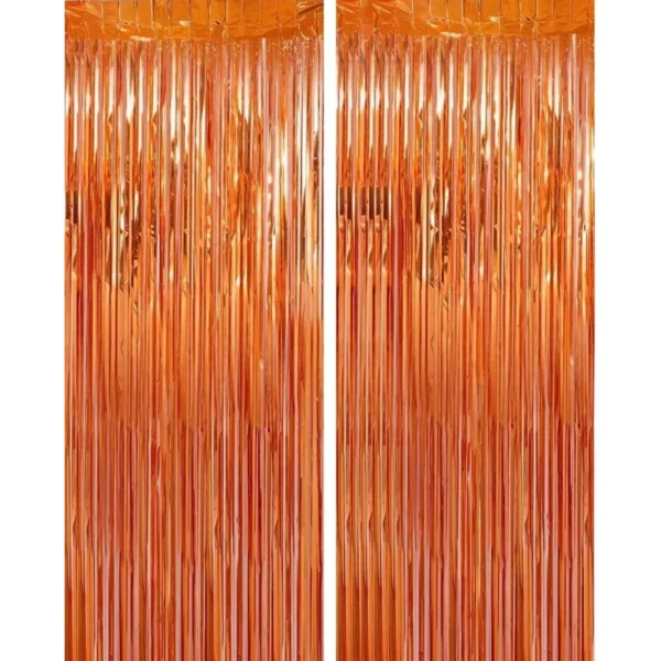 Lametta-Vorhang Orange, 2er-Set