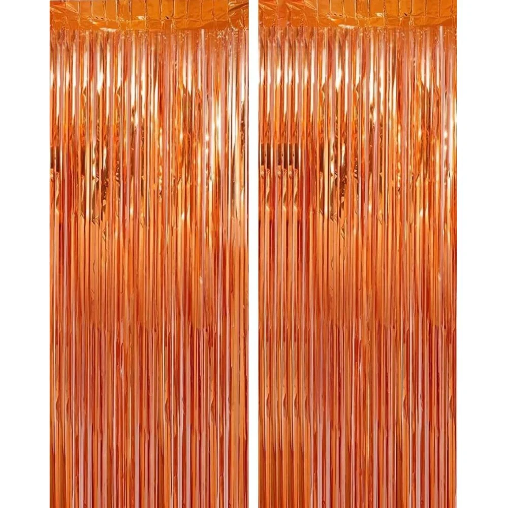 Lametta-Vorhang Orange, 2er-Set