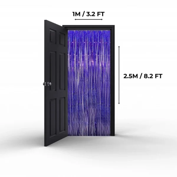 Tinsel Curtain Purple, Set of 2