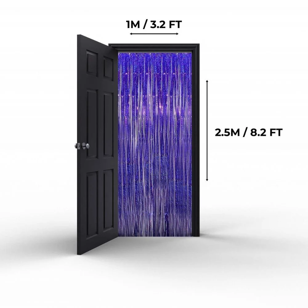 Tinsel Curtain Purple, Set of 2