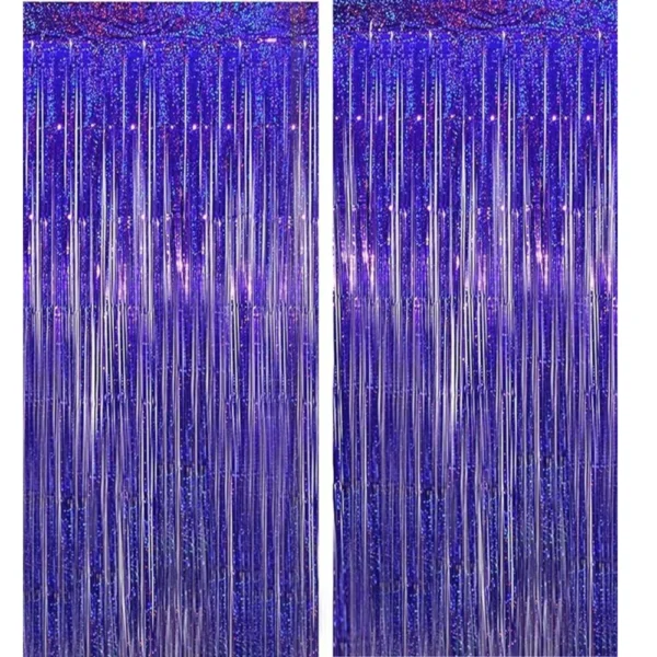 Tinsel Curtain Purple, Set of 2