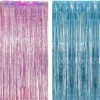 Lametta-Vorhang Rosa-Blau, 2er-Set