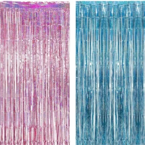 Lametta-Vorhang Rosa-Blau, 2er-Set