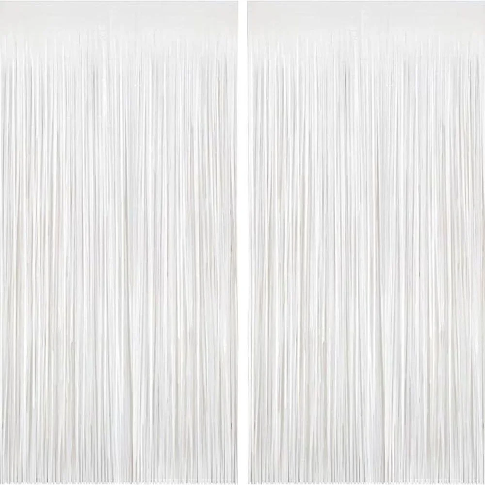 Lametta-Vorhang Weiß, 2er-Set