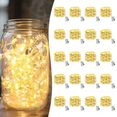Mini-Lichterketten warmweiß, 20 Stück