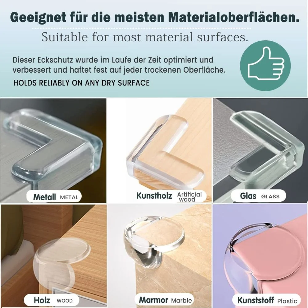 Eckenschutz rund, L-Form, 20 Stück