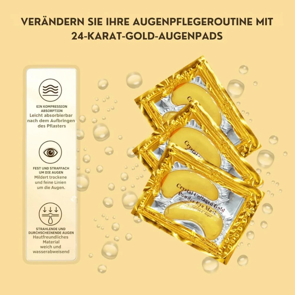 24K Gold Eye Pads, 20 Pairs