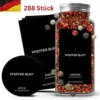 Etiketten 288 Stück, rund & rechteckig, Schwarz