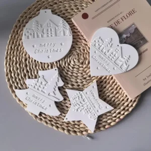 Montegoni Silikon-Gießform Weihnachten Herz & Stern – mit „Merry Christmas“