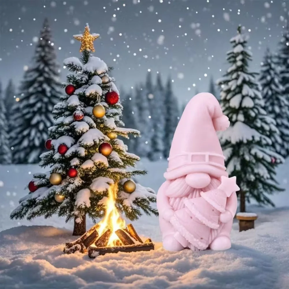 Montegoni 3D Silikonform Weihnachtswichtel – Kerzengießform für DIY