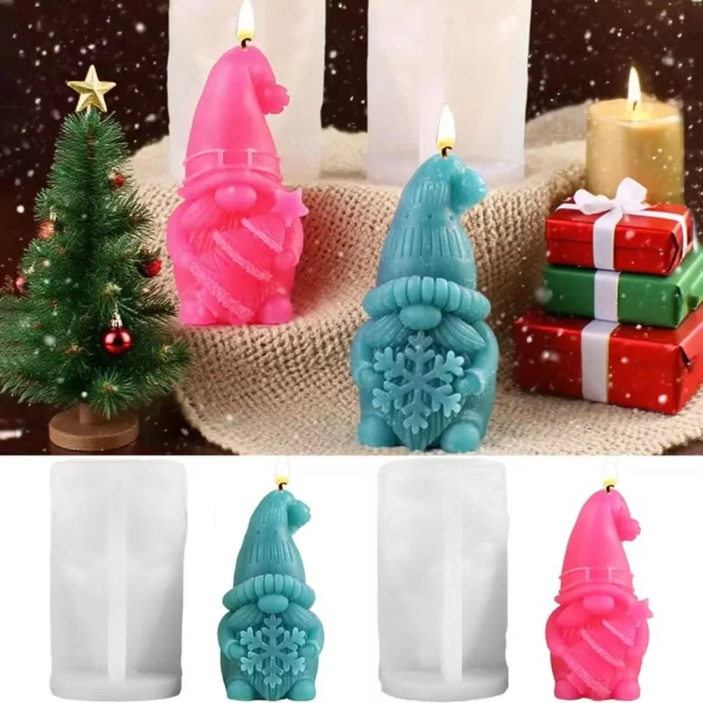 Montegoni 3D Silikonform Weihnachtswichtel – Kerzengießform für DIY