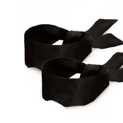 Schlafmasken aus Satin, Schwarz, 2er-Pack