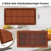 Schokoladenform 2er-Set Dubai Silikonform für Schokoriegel & Pralinen PH010