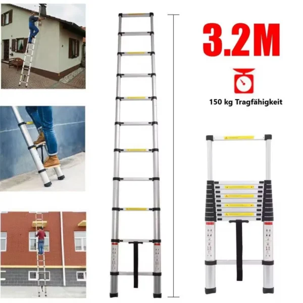 Teleskopleiter gerade, 3,2 m