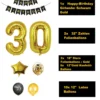 30th Birthday Decoration, Black & Gold