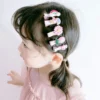 Girls' Hair Clips with Flowers & Fruits, 30 Pieces