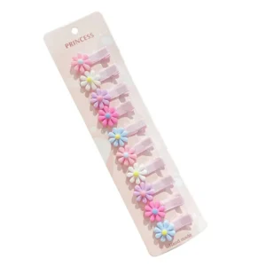 Haarspangen für Mädchen mit Blumen & Früchten, 30 Stück