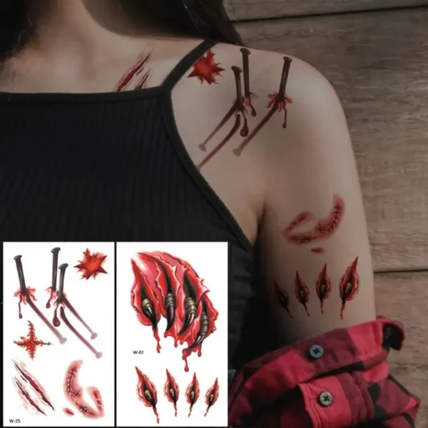 Halloween-Tattoos, 30 Stück