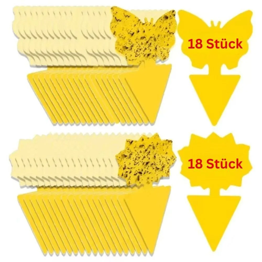 Yellow Sticky Insect Traps, 36 Pieces