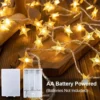 Stern-Lichterkette 3 m, warmweiß