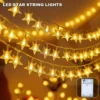 Stern-Lichterkette 3 m, warmweiß