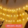 Stern-Lichterkette 3 m, warmweiß