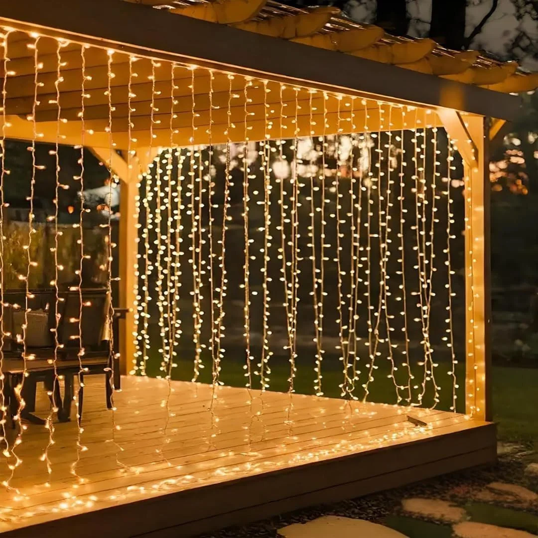 Lichtervorhang 3 × 3 m, PVC