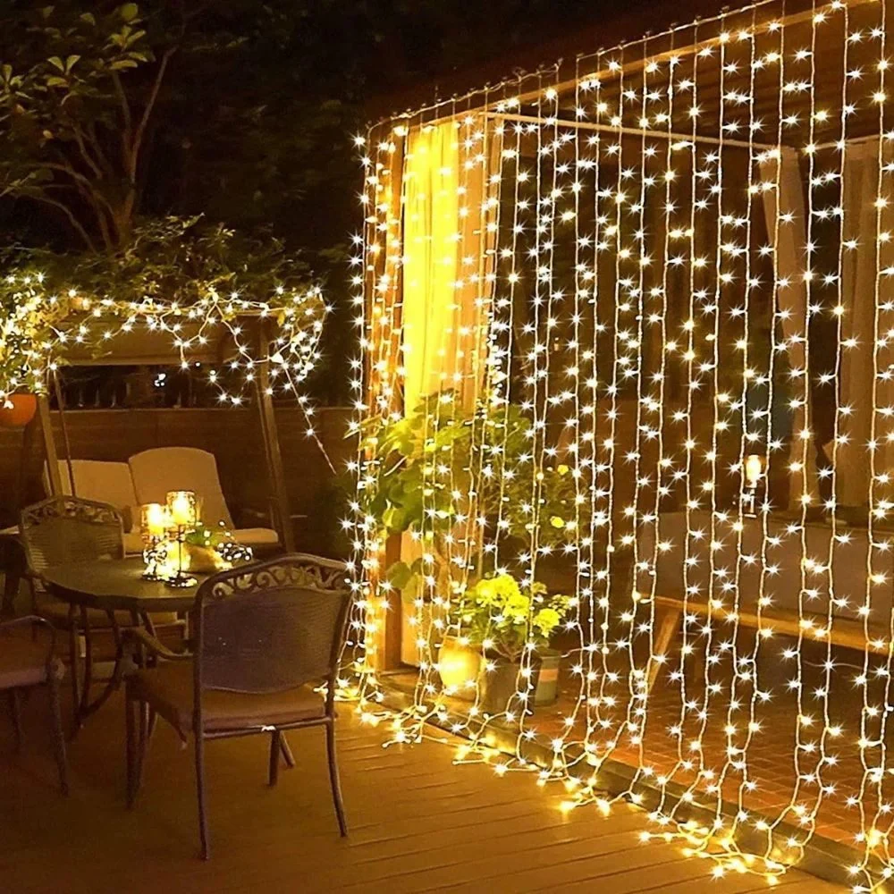 Lichtervorhang 3 × 3 m, PVC