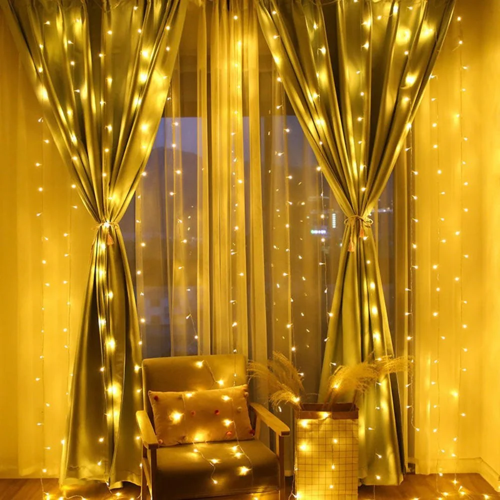 Lichtervorhang 3 × 3 m, PVC