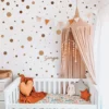 Wall stickers, 4 pieces, Boho Brown Dot Pattern, self-adhesive