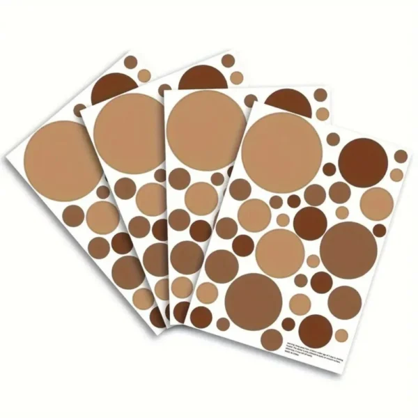 Wall stickers, 4 pieces, Boho Brown Dot Pattern, self-adhesive