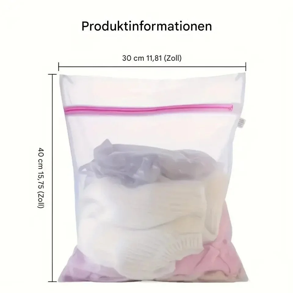 Coarse Mesh Laundry Bags, 4 Pieces, 30 × 40 cm