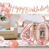 Geburtstagsdeko-Set 40 Roségold