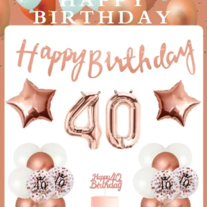 Geburtstagsdeko-Set 40 Roségold