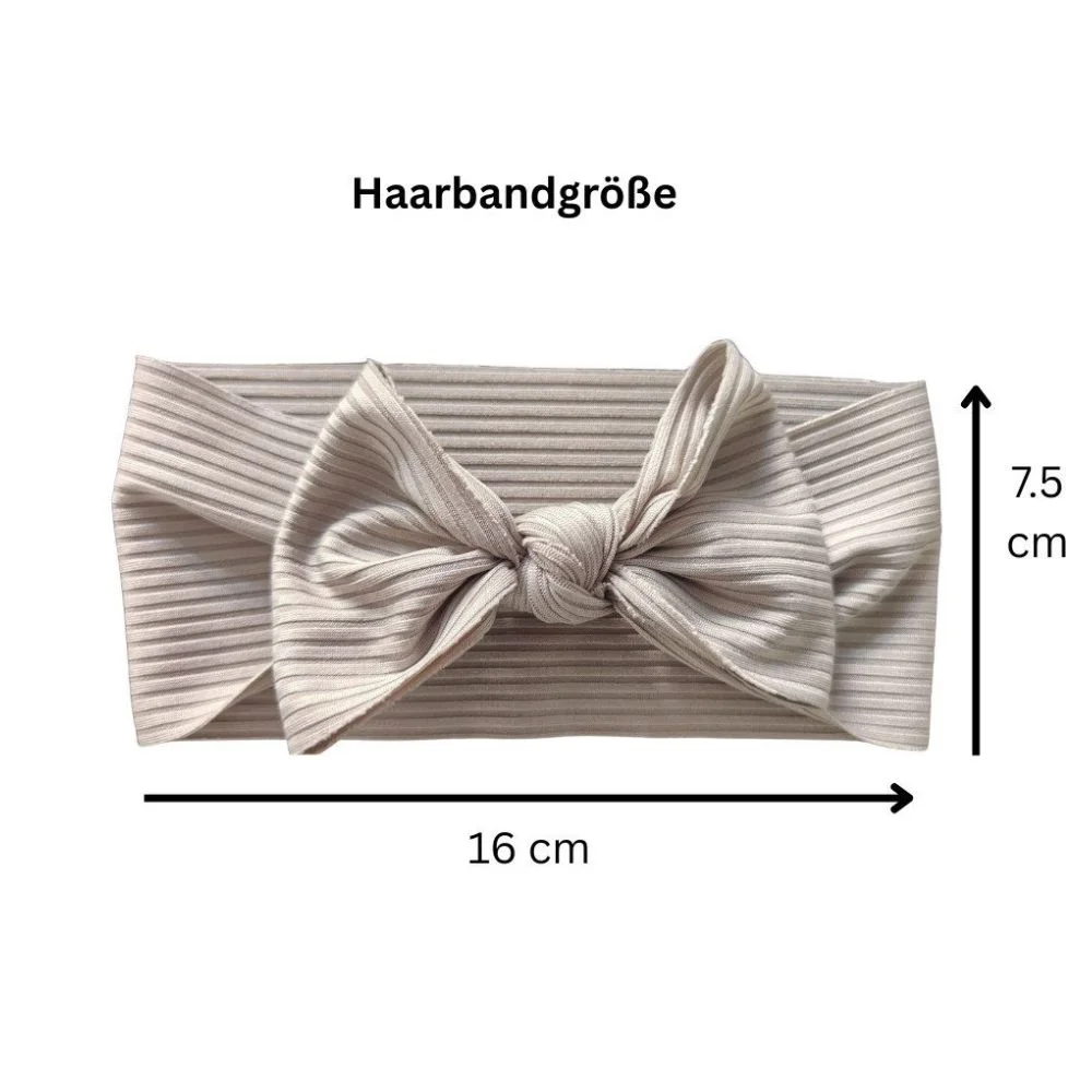 Baby-Stirnbänder gestrickt mit Schleife, 4er-Pack
