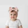 Baby-Stirnbänder gestrickt mit Schleife, 4er-Pack