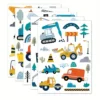 Wandsticker Baufahrzeuge, 5 Bögen
