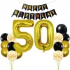 Geburtstagsdeko 50 Schwarz-Gold
