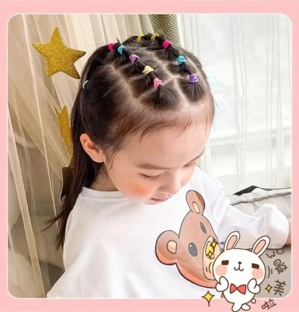 Haargummis (Scrunchies), bunt, 500 Stück