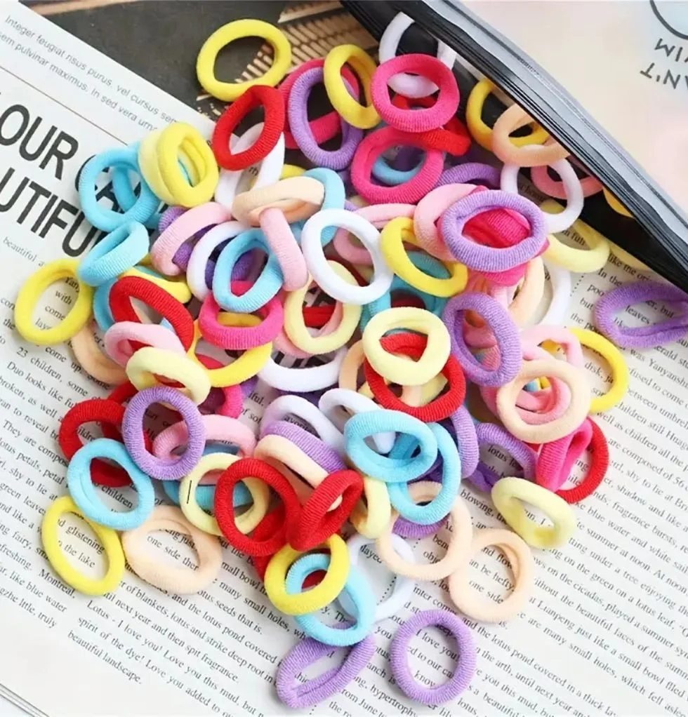 Haargummis (Scrunchies), bunt, 500 Stück