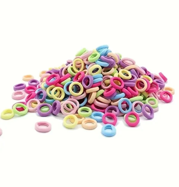 Haargummis (Scrunchies), bunt, 500 Stück